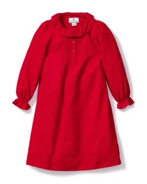 Red Victoria Flannel Nightgown