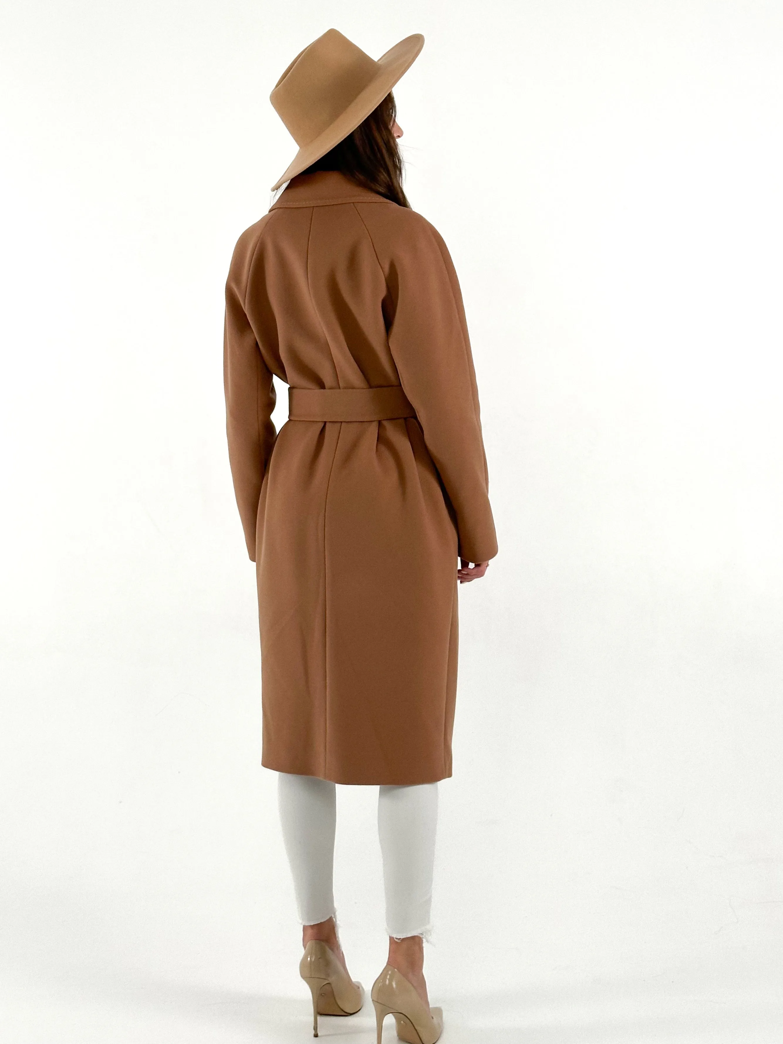 Relaxed Fit Wool Cashmere Coat