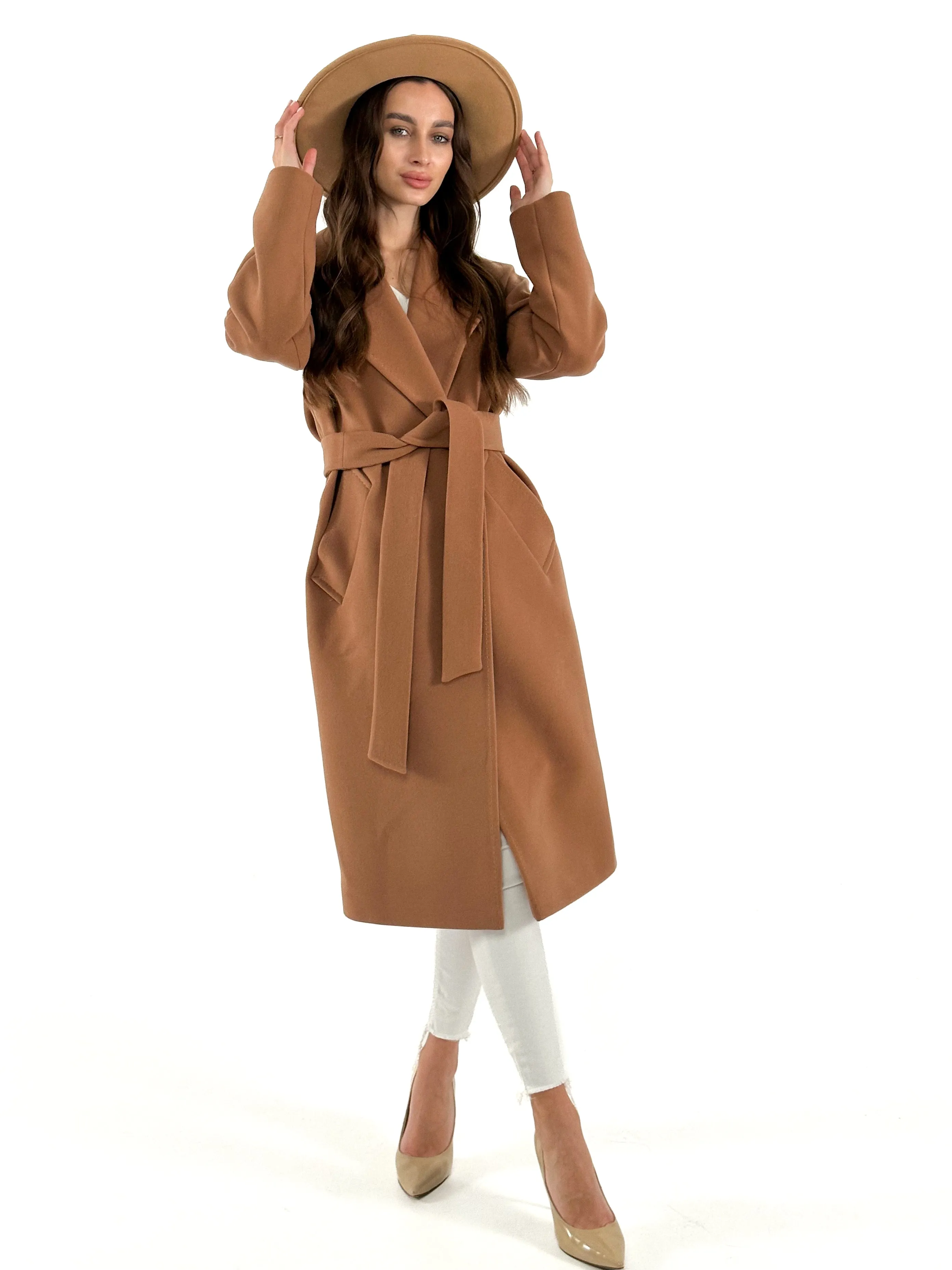 Relaxed Fit Wool Cashmere Coat