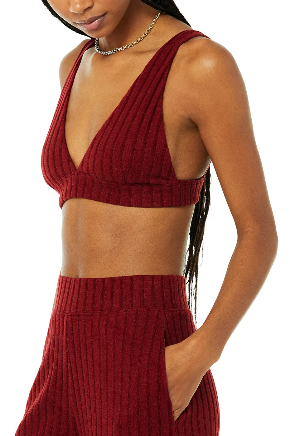 Ribbed Take Comfort Bra & Ribbed Take Comfort Wide Leg Pant Set