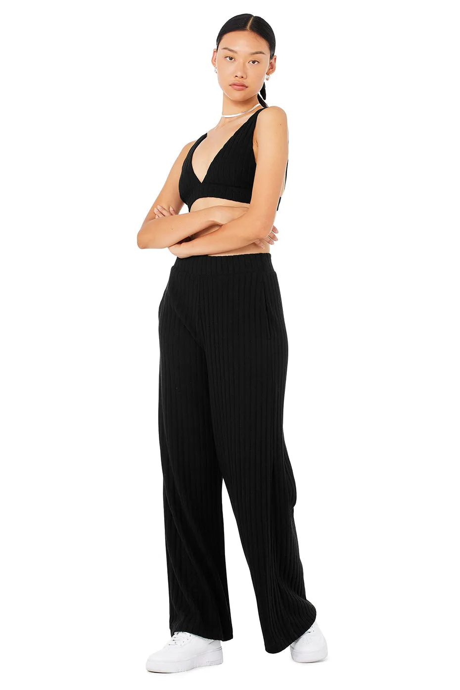 Ribbed Take Comfort Bra & Ribbed Take Comfort Wide Leg Pant Set