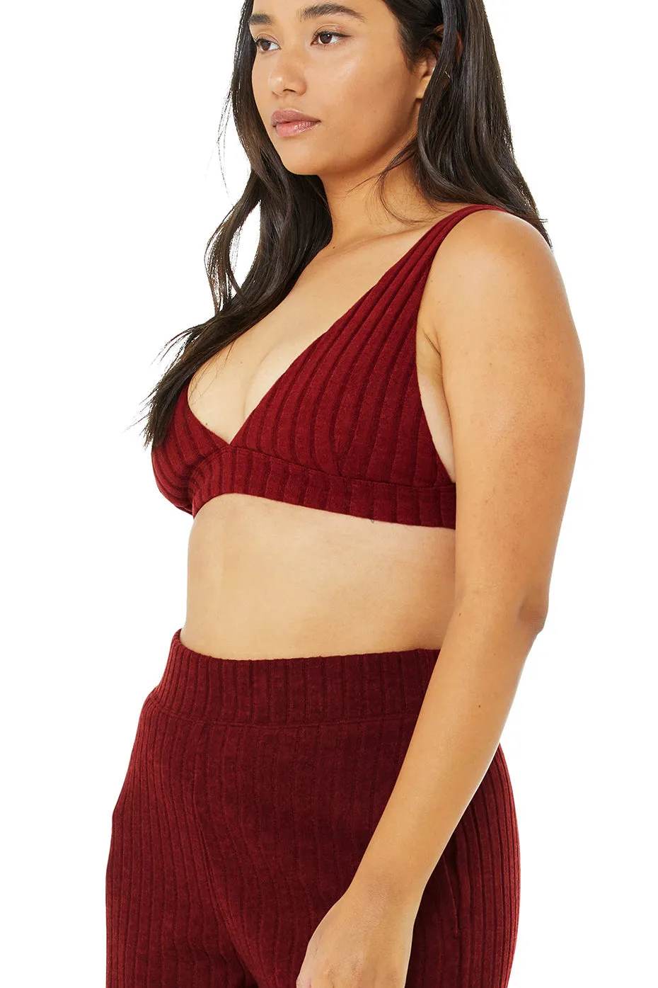 Ribbed Take Comfort Bra & Ribbed Take Comfort Wide Leg Pant Set