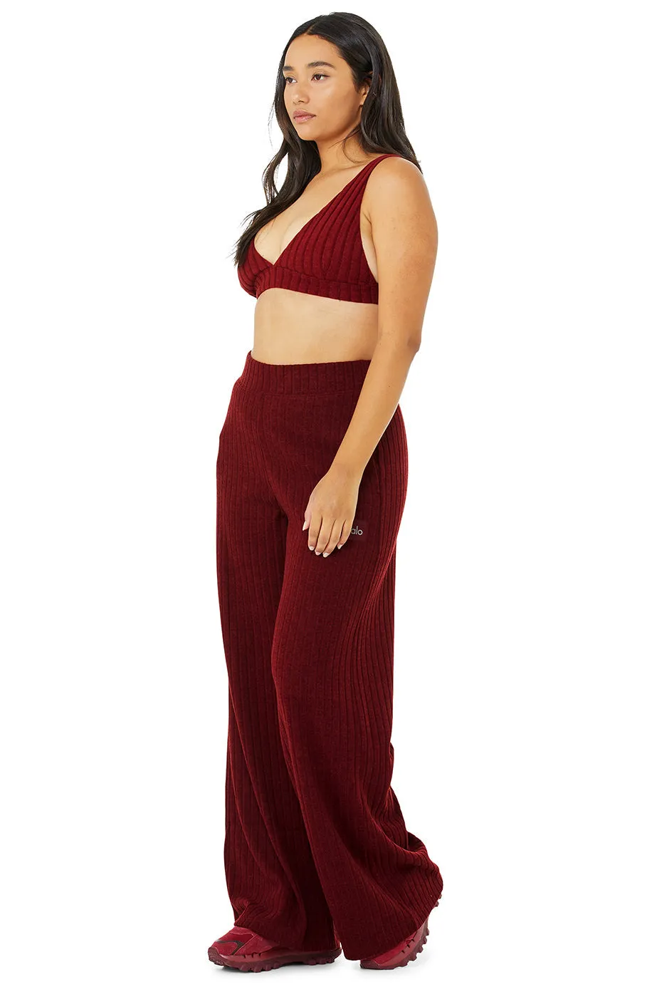 Ribbed Take Comfort Bra & Ribbed Take Comfort Wide Leg Pant Set