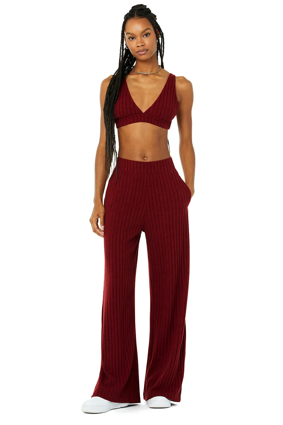 Ribbed Take Comfort Bra & Ribbed Take Comfort Wide Leg Pant Set