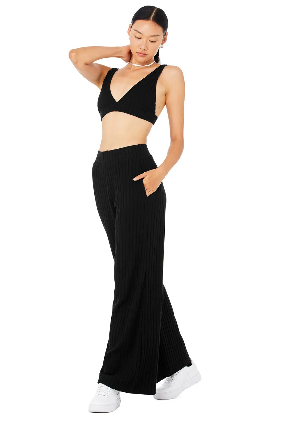 Ribbed Take Comfort Bra & Ribbed Take Comfort Wide Leg Pant Set