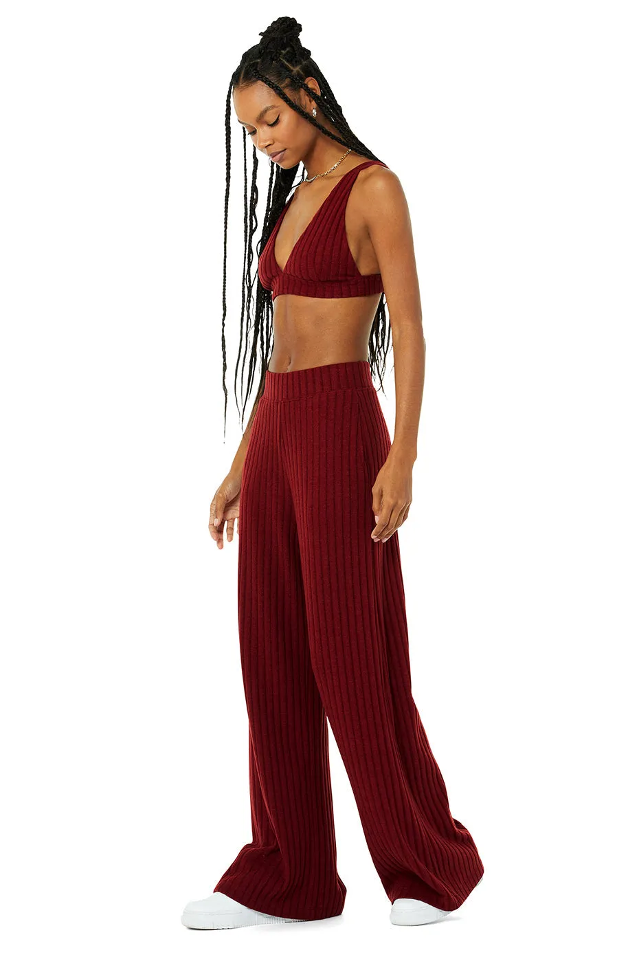 Ribbed Take Comfort Bra & Ribbed Take Comfort Wide Leg Pant Set