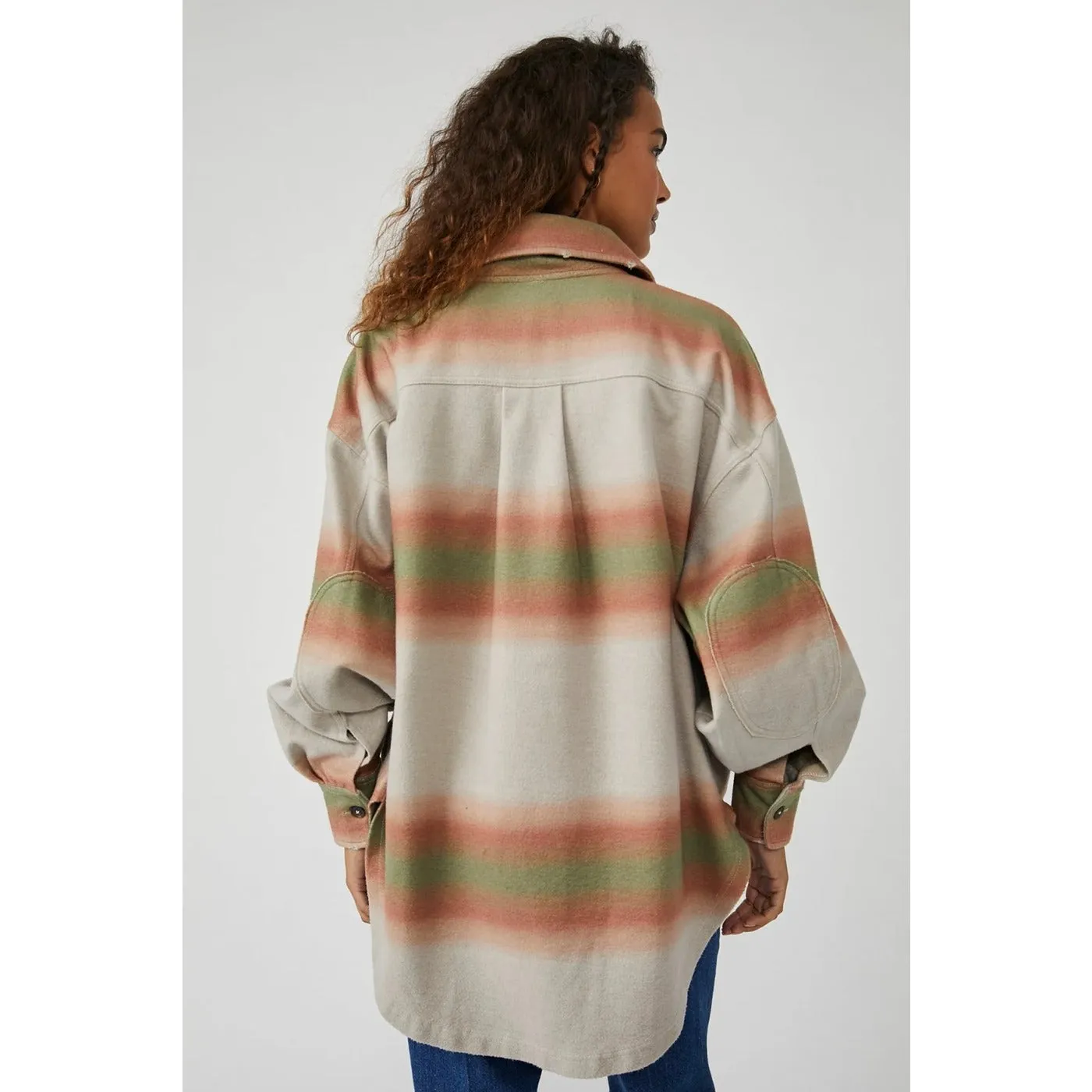 Serape Print Oversized Shirt Jacket