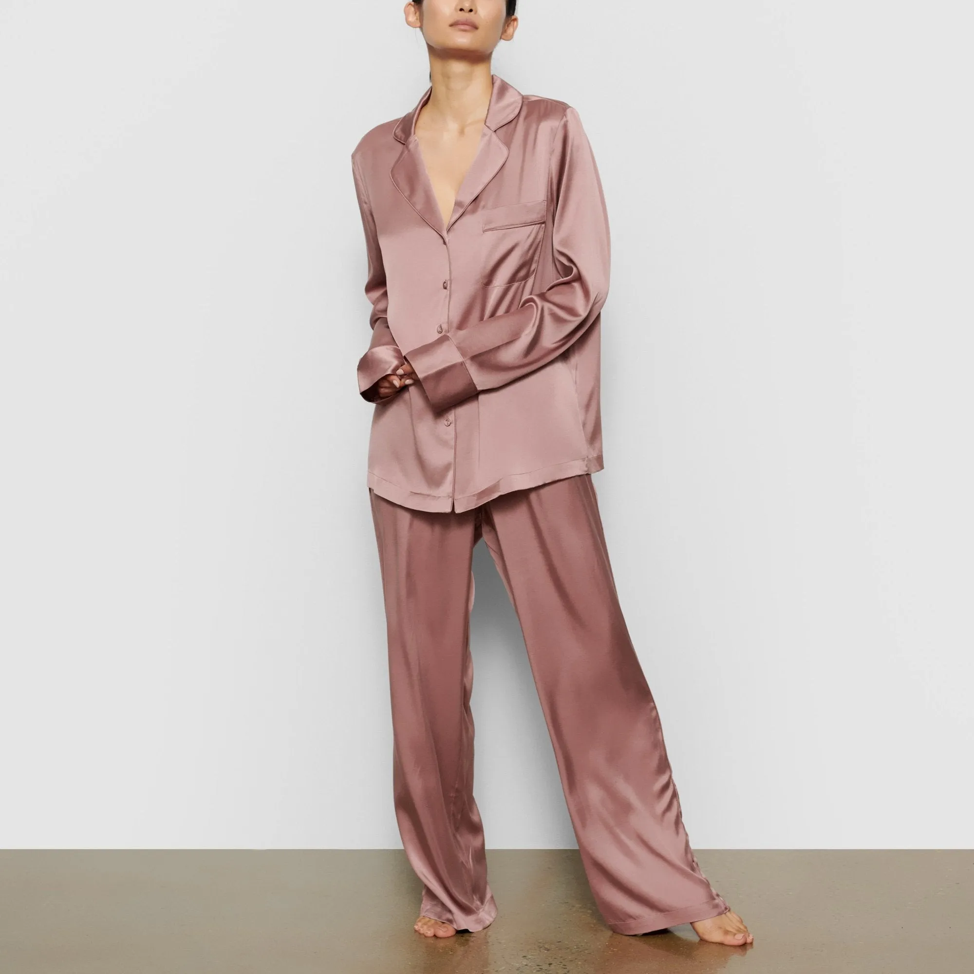 SILK SLEEP PANT | ROSE