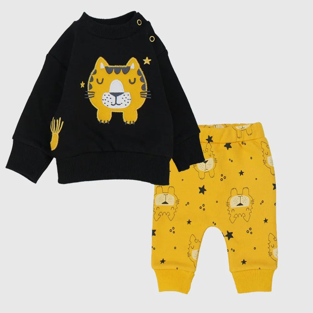 Sleepy Tiger Long-Sleeved Fleeced Pajama