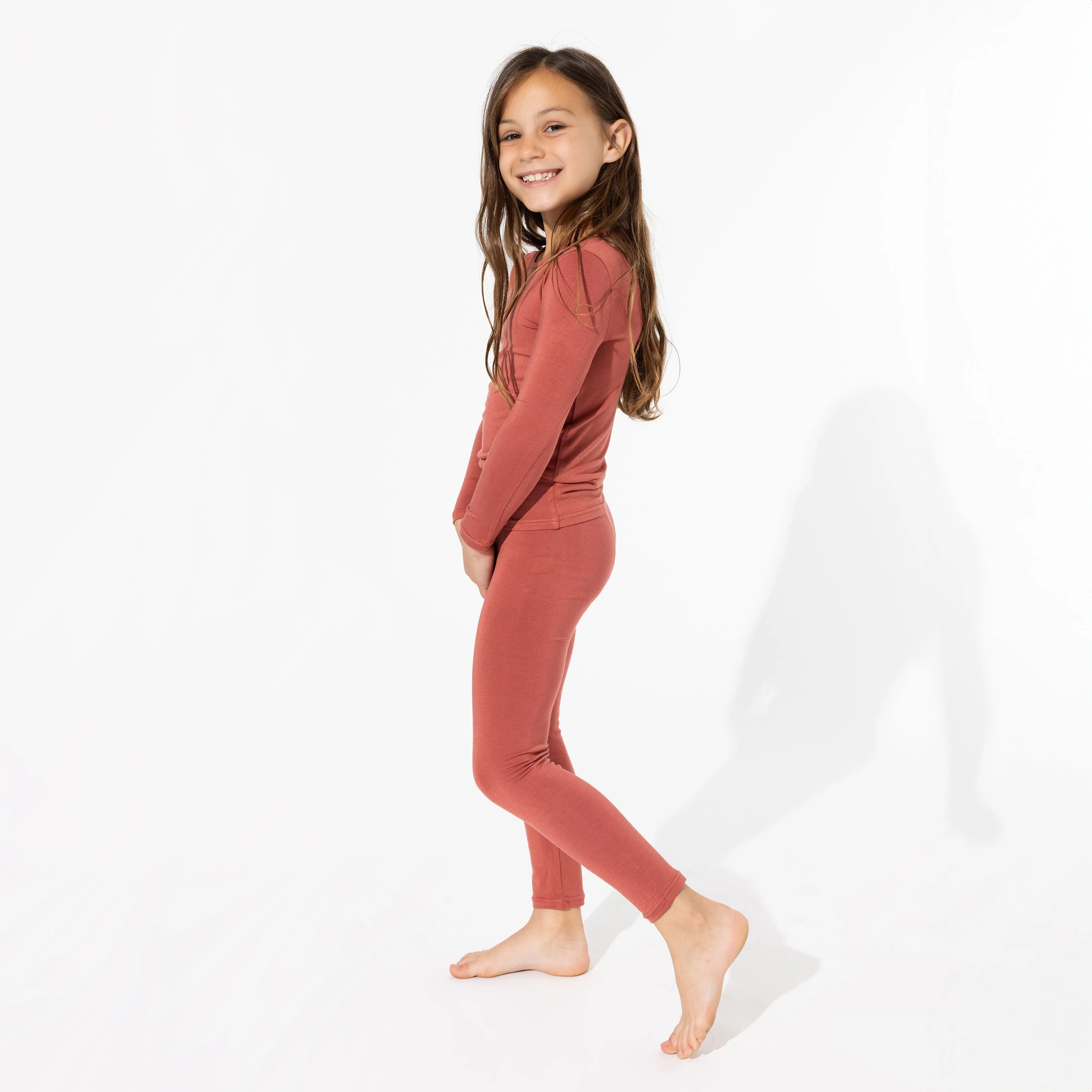 Terracotta Bamboo Kids Pajamas