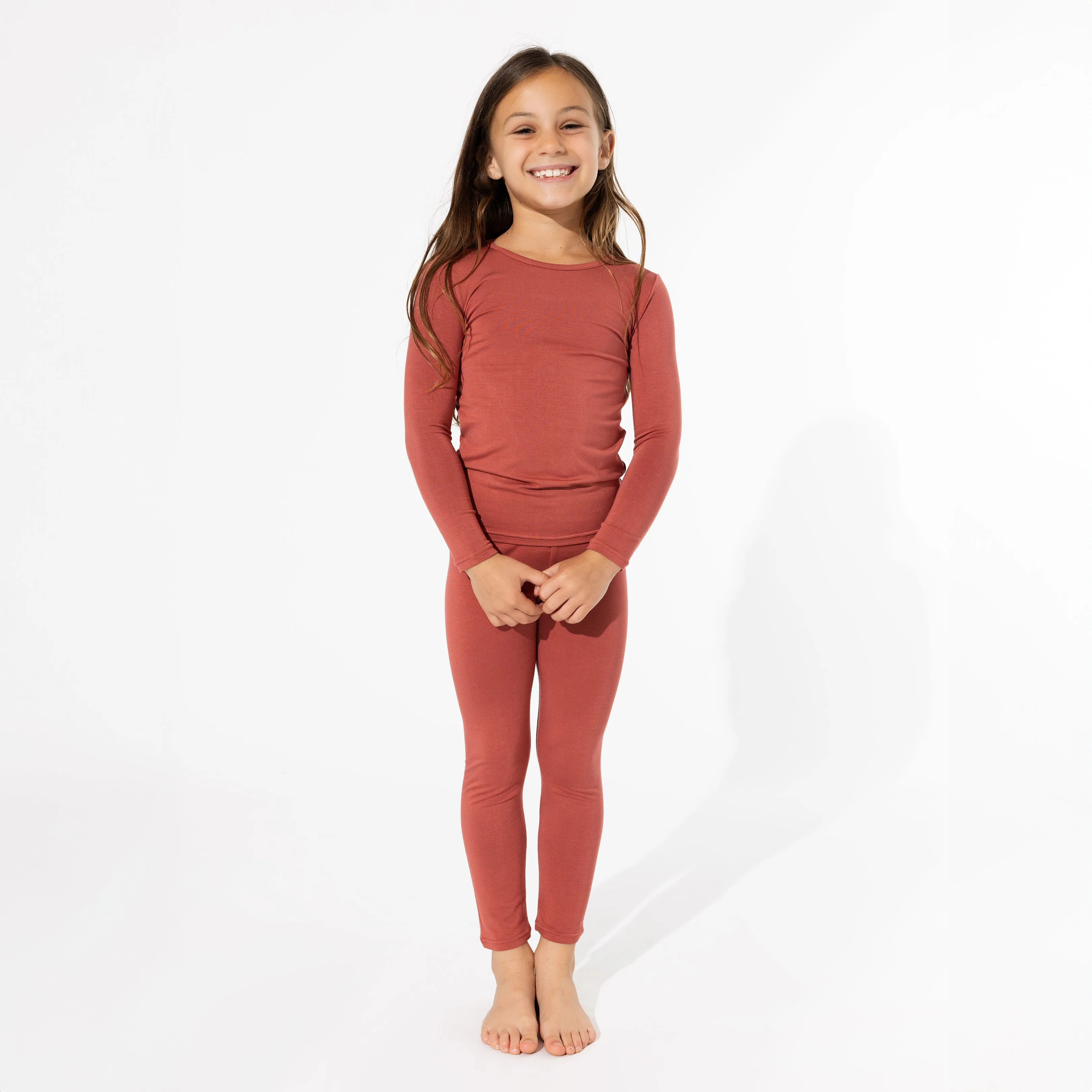 Terracotta Bamboo Kids Pajamas