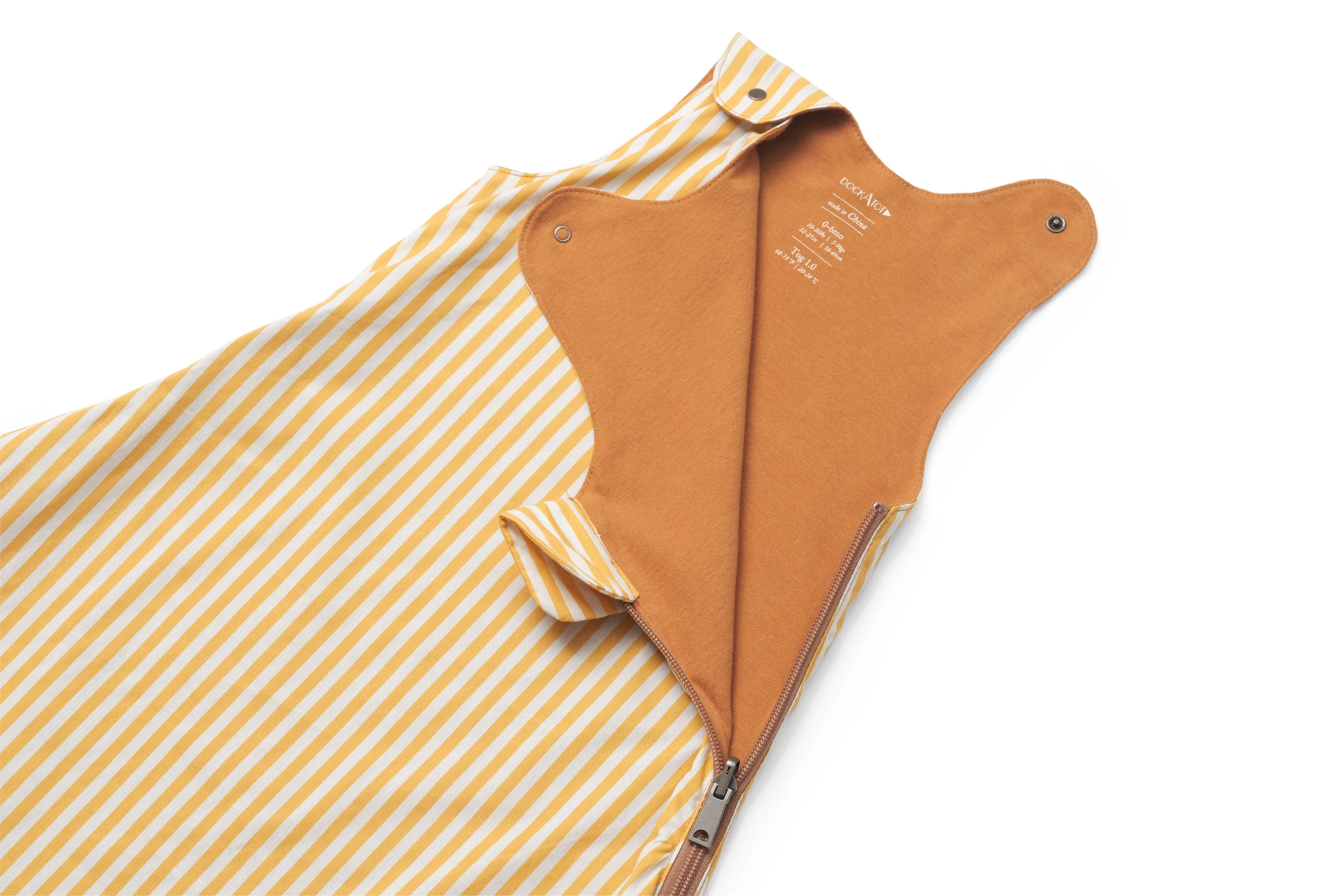 THE OUTLET: DockATot Sleep Bag - Golden Stripe / Pumpkin Spice