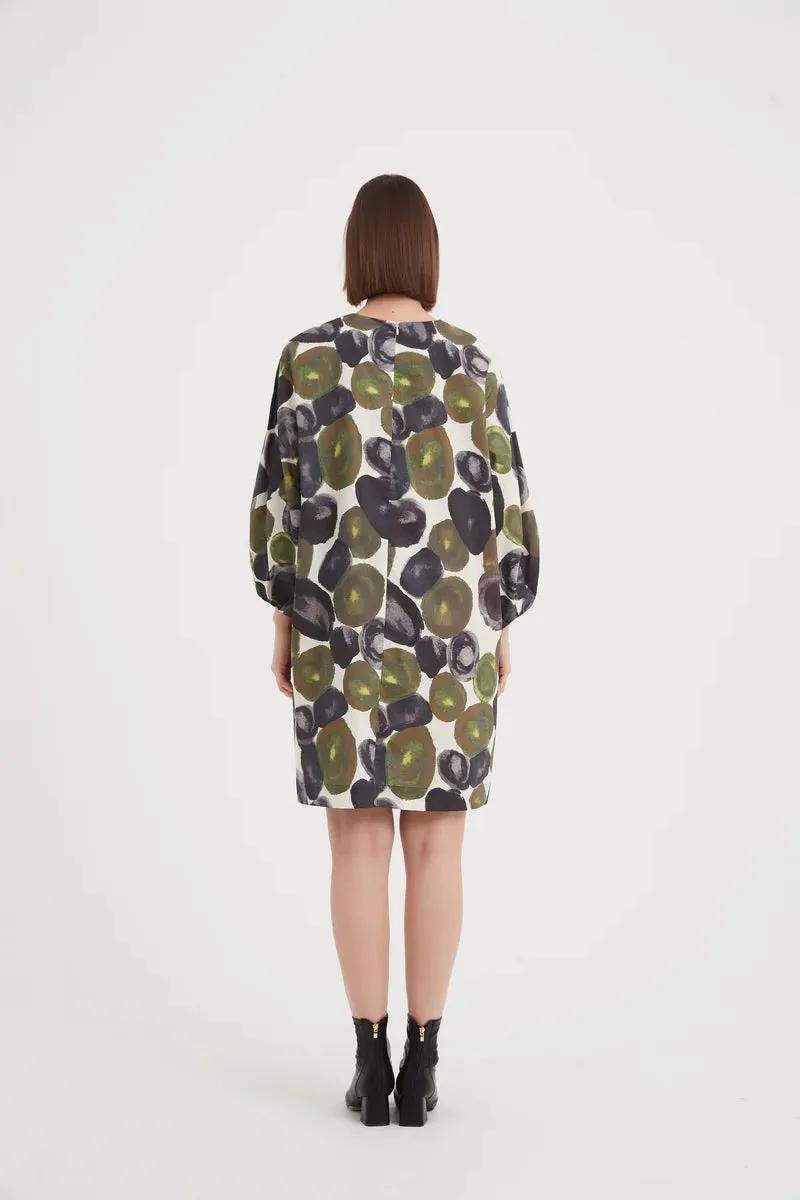 Tuck Cuff Oversized Dress | Moss Spot