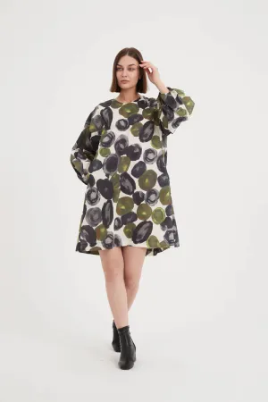 Tuck Cuff Oversized Dress | Moss Spot