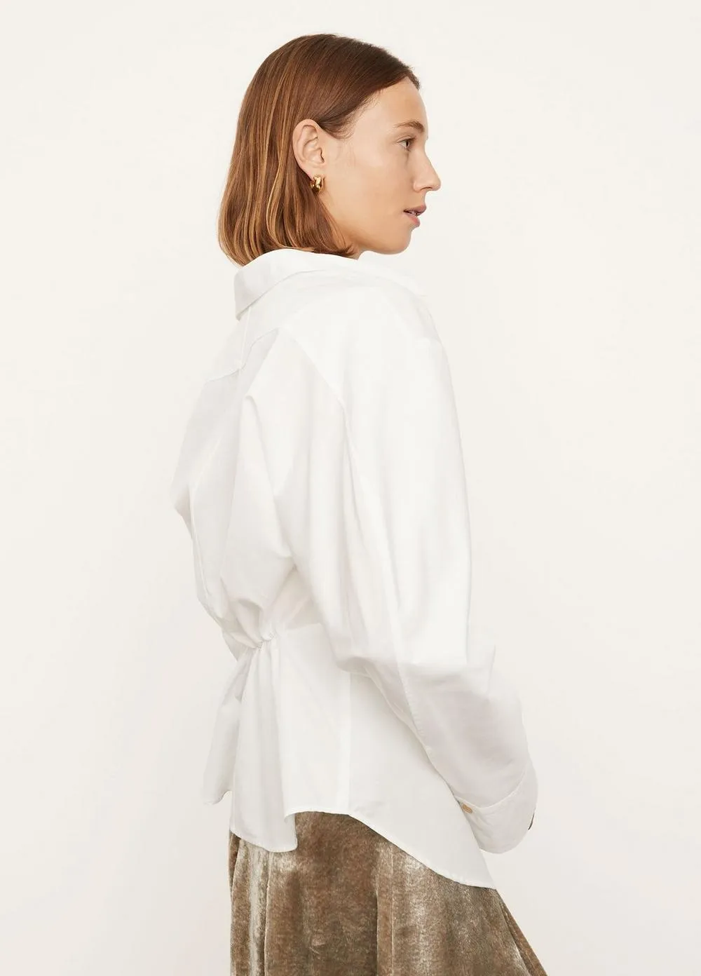 Vince - Sculpted Long Sleeve Shirt in Optic White