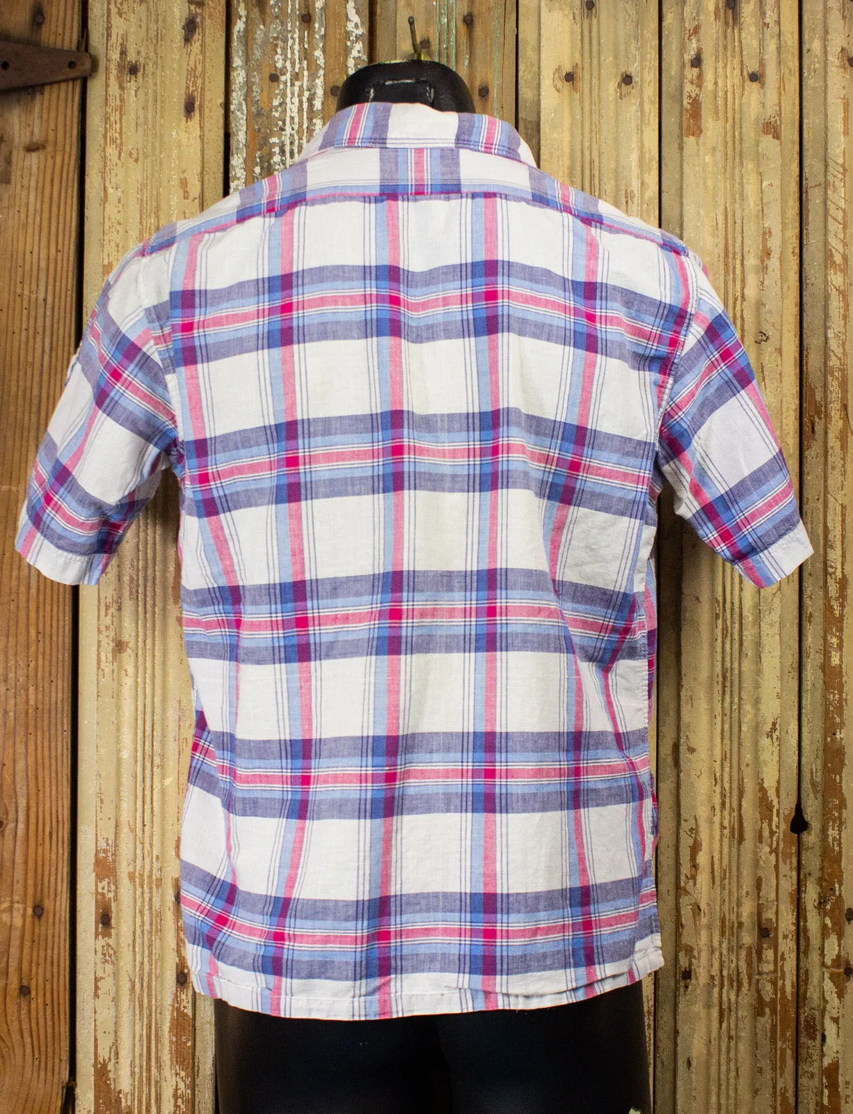 Vintage Kennington Plaid Button Up Shirt 70s Medium