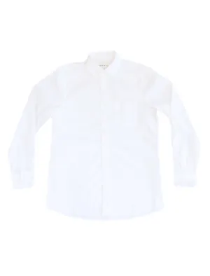 White Essential Long Sleeve Button-Up